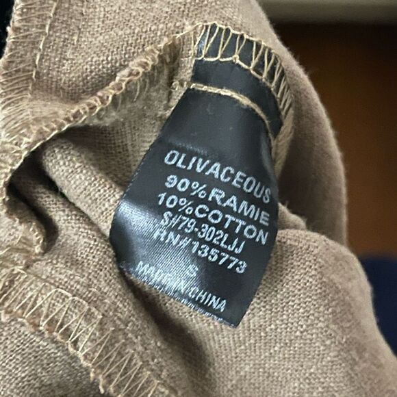 NWTs Olivaceous Ramie Blend Cropped Jumpsuit Size Small - Picture 8 of 12